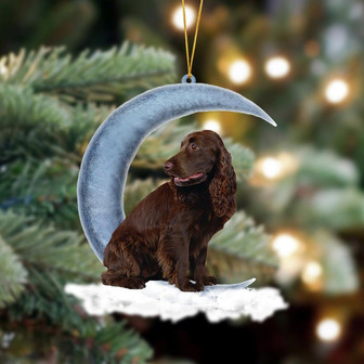 Ornament- Boykin Spaniel Sits On The Moon Hanging Ornament Dog Ornament, Car Ornament, Christmas Ornament - Thegiftio UK