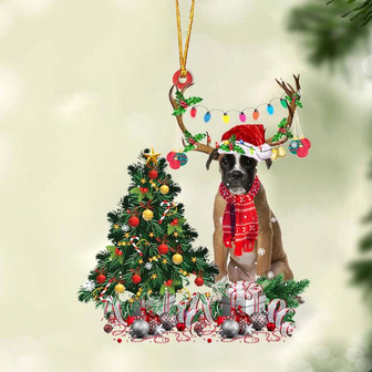 Ornament- BROWN Boxer-Christmas Tree Gift Hanging Ornament, Happy Christmas Ornament, Car Ornament - Thegiftio UK