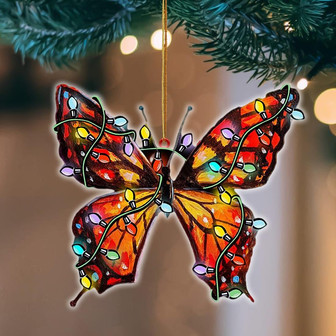 Ornament- Butterfly Christmas Light Hanging Ornament Dog Ornament, Car Ornament, Christmas Ornament - Thegiftio