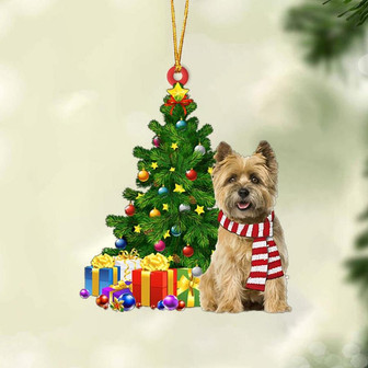 Ornament- Cairn Terrier 1-Christmas Star Hanging Ornament, Happy Christmas Ornament, Car Ornament - Thegiftio UK