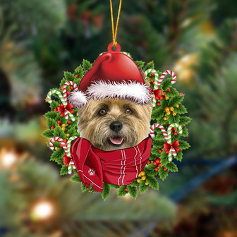 Ornament- Cairn Terrier 1-Xmas Bandana Hanging Ornament, Happy Christmas Ornament, Car Ornament - Thegiftio UK