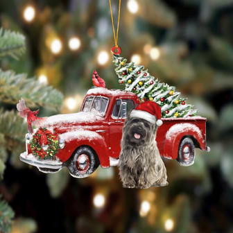 Ornament- Cairn Terrier-Cardinal & Truck Two Sided Ornament, Happy Christmas Ornament, Car Ornament - Thegiftio UK