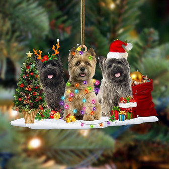 Ornament- Cairn Terrier-Christmas Dog Friends Hanging Ornament, Happy Christmas Ornament, Car Ornament - Thegiftio UK