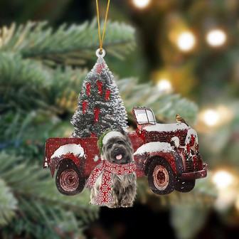 Ornament- Cairn Terrier-Christmas Truck Two Sided Ornament, Happy Christmas Ornament, Car Ornament - Thegiftio UK