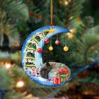 Ornament- Cairn Terrier-Sleep On The Moon Christmas Two Sided Ornament, Christmas Ornament, Car Ornament - Thegiftio UK