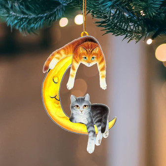 Ornament- Cat Blue Moon Hanging Ornament Dog Ornament, Car Ornament, Christmas Ornament - Thegiftio UK