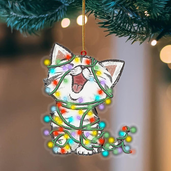 Ornament- Cat Christmas Light Hanging Ornament Dog Ornament, Car Ornament, Christmas Ornament - Thegiftio