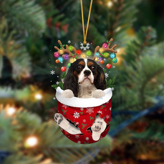 Ornament- Cavalier King Charles-In Christmas Pocket Two Sides Ornament, Christmas Ornament, Car Ornament - Thegiftio UK