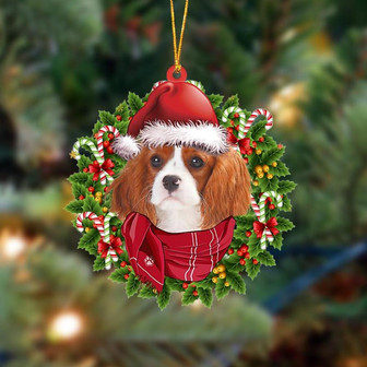 Ornament- Cavalier King Charles Spaniel 1-Xmas Bandana Hanging Ornament, Christmas Ornament, Car Ornament - Thegiftio UK