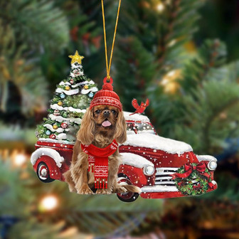 Ornament- Cavalier King Charles Spaniel 3-Christmas Car Two Sided Ornament, Christmas Ornament, Car Ornament - Thegiftio UK
