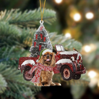 Ornament- Cavalier King Charles Spaniel-Christmas Truck Two Sided Ornament, Christmas Ornament, Car Ornament - Thegiftio UK