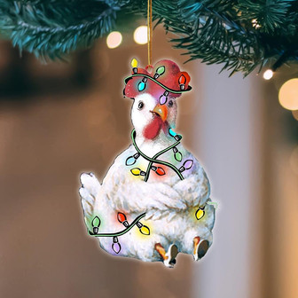 Ornament- Chicken Christmas Light Hanging Ornament Dog Ornament, Car Ornament, Christmas Ornament - Thegiftio