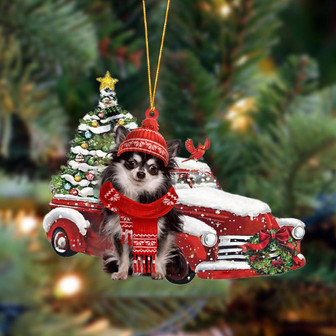 Ornament- Chihuahua 6-Christmas Car Two Sided Ornament, Happy Christmas Ornament, Car Ornament - Thegiftio UK