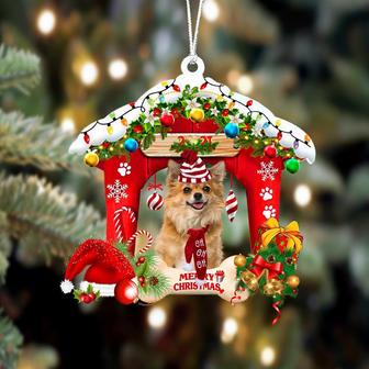 Ornament- Chihuahua3-Christmas House Two Sided Ornament, Happy Christmas Ornament, Car Ornament - Thegiftio UK