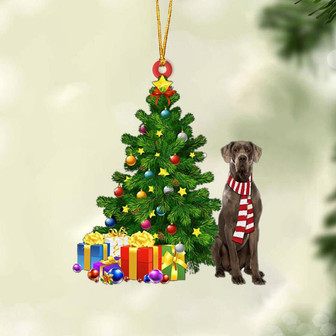 Ornament- CHOCOLATE Great Dane-Christmas Star Hanging Ornament, Happy Christmas Ornament, Car Ornament - Thegiftio UK
