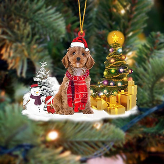 Ornament- Cockapoo Christmas Ornament Dog Ornament, Car Ornament, Christmas Ornament - Thegiftio UK