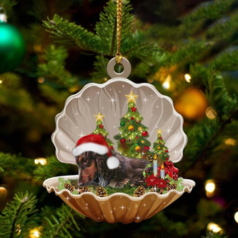 Ornament- Cocker Spaniel2-Sleeping Pearl in Christmas Two Sided Ornament, Christmas Ornament, Car Ornament - Thegiftio UK