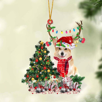 Ornament- Corgi-Christmas Tree Gift Hanging Ornament, Happy Christmas Ornament, Car Ornament - Thegiftio UK
