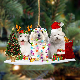 Ornament- Coton De Tulear-Christmas Dog Friends Hanging Ornament, Happy Christmas Ornament, Car Ornament - Thegiftio UK