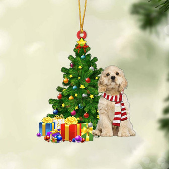 Ornament- CREAM American Cocker Spaniel-Christmas Star Hanging Ornament, Christmas Ornament, Car Ornament - Thegiftio UK