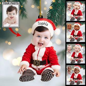 Ornament - Custom Baby Cute Photo With Name for Christmas Ornament - Thegiftio UK