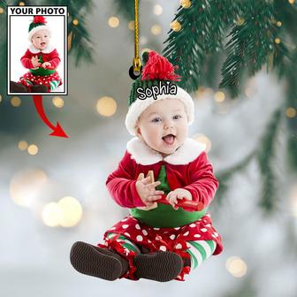 Ornament - Custom Baby Cute Photo With Name for Merry Christmas Ornament  - Thegiftio UK