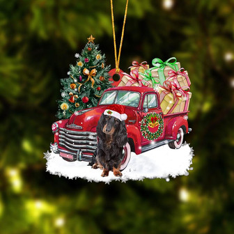 Ornament- Dachshund Christmas Hanging Ornament Dog Ornament, Car Ornament, Christmas Ornament - Thegiftio UK