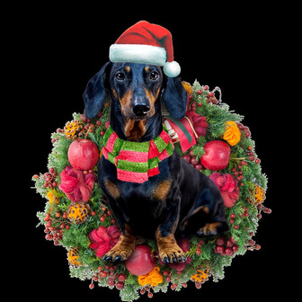Ornament- Dachshund Christmas Ornament, Happy Christmas Ornament, Car Ornament - Thegiftio UK