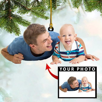 Ornament - Dad and Baby Cute Custom photo Ornament - Thegiftio UK