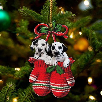 Ornament- Dalmatian Inside Your Gloves Christmas Holiday-Two Sided Ornament, Christmas Ornament, Car Ornament - Thegiftio UK