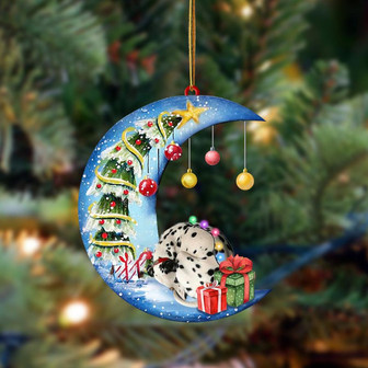 Ornament- Dalmatian1-Sleep On The Moon Christmas Two Sided Ornament, Happy Christmas Ornament, Car Ornament - Thegiftio UK