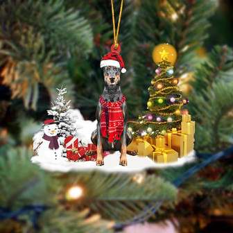 Ornament- Doberman Christmas Ornament Dog Ornament, Car Ornament, Christmas Ornament - Thegiftio UK