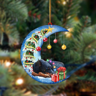 Ornament- Doberman Pinscher-Sleep On The Moon Christmas Two Sided Ornament, Christmas Ornament, Car Ornament - Thegiftio UK