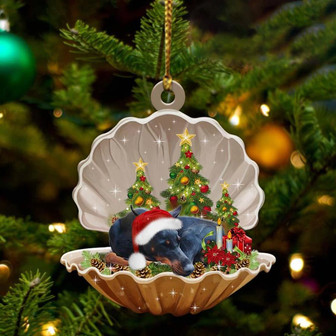 Ornament- Doberman Pinscher3-Sleeping Pearl in Christmas Two Sided Ornament, Christmas Ornament, Car Ornament - Thegiftio UK