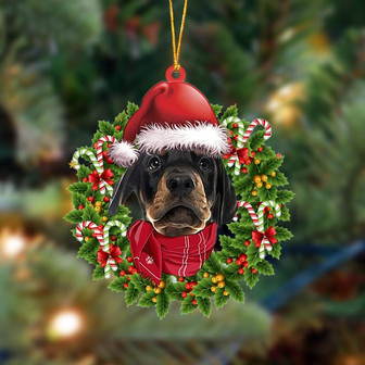 Ornament- Dobermann Pinscher-Xmas Bandana Hanging Ornament, Happy Christmas Ornament, Car Ornament - Thegiftio UK