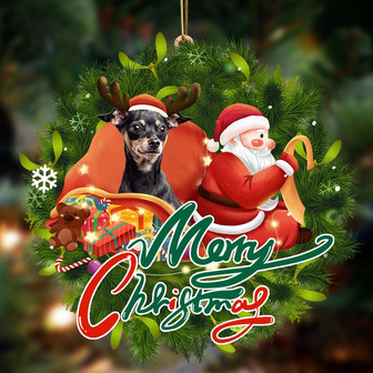 Ornament- Dobermann-Santa & dog Hanging Ornament, Happy Christmas Ornament, Car Ornament - Thegiftio UK