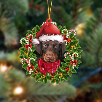 Ornament- Dobermann-Xmas Bandana Hanging Ornament, Happy Christmas Ornament, Car Ornament - Thegiftio UK