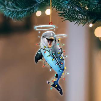 Ornament- Dolphin Christmas Light Hanging Ornament Dog Ornament, Car Ornament, Christmas Ornament - Thegiftio UK