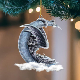 Ornament- Dragon Blue Moon Hanging Ornament Dog Ornament, Car Ornament, Christmas Ornament - Thegiftio UK