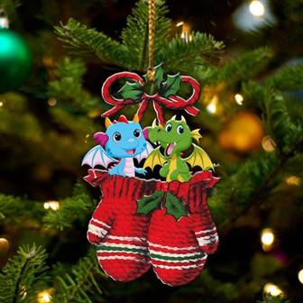 Ornament- Dragons Inside Your Gloves Christmas Holiday-Two Sided Ornament, Christmas Ornament, Car Ornament - Thegiftio UK