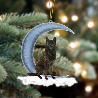 Ornament- Dutch Shepherd Sits On The Moon Hanging Ornament Dog Ornament, Car Ornament, Christmas Ornament - Thegiftio UK