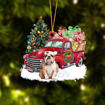 Ornament- English Bulldog Christmas Hanging Ornament Dog Ornament, Car Ornament, Christmas Ornament - Thegiftio UK