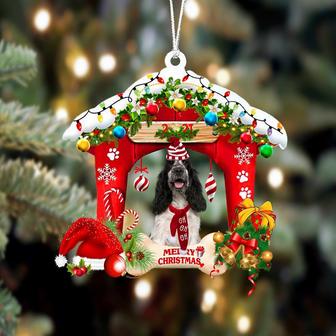 Ornament- English Cocker Spaniel 1-Christmas House Two Sided Ornament, Happy Christmas Ornament, Car Ornament - Thegiftio UK