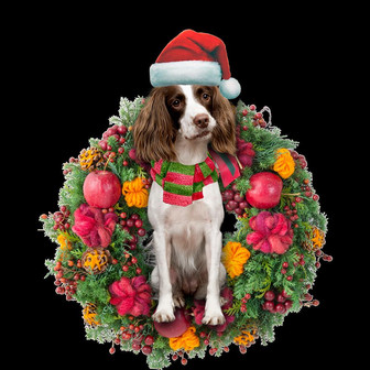 Ornament- English Springer Spaniel Christmas Ornament, Happy Christmas Ornament, Car Ornament - Thegiftio UK