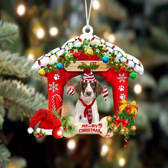 Ornament- English Springer Spaniel-Christmas House Two Sided Ornament, Happy Christmas Ornament, Car Ornament - Thegiftio UK