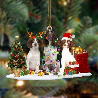 Ornament- English Springer Spaniel-Christmas Dog Friends Hanging Ornament, Christmas Ornament, Car Ornament - Thegiftio UK