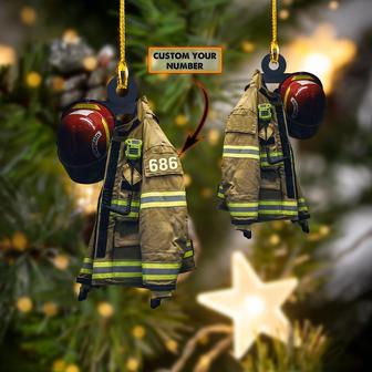 Ornament - FIREFIGHTER - Custom Shaped Flat Ornament, Christmas Decor, Home Decor, Gift for Christmas - Thegiftio UK