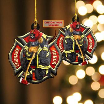 Ornament - FireFighter - Custom Shaped Flat Ornament, Chirstmas Decor, Home Decor, Gift for Christmas - Thegiftio UK