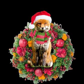 Ornament- Fox Christmas Ornament, Happy Christmas Ornament, Car Ornament - Thegiftio UK