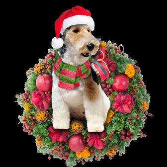 Ornament- Fox Terrier Christmas Ornament, Happy Christmas Ornament, Car Ornament - Thegiftio UK